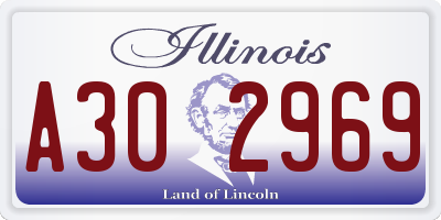 IL license plate A302969
