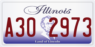 IL license plate A302973