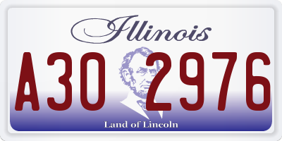 IL license plate A302976