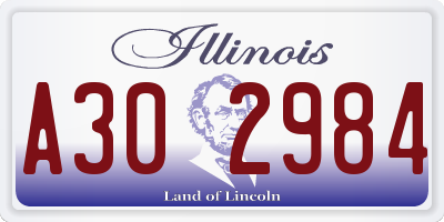IL license plate A302984