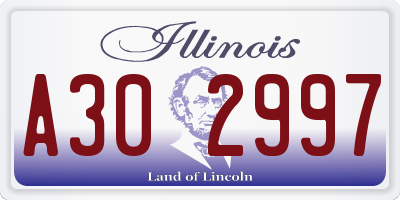 IL license plate A302997