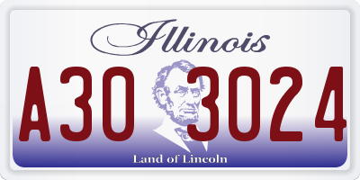 IL license plate A303024