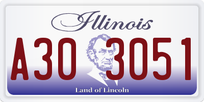 IL license plate A303051