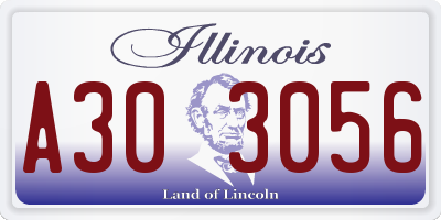 IL license plate A303056