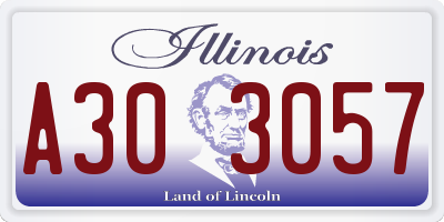 IL license plate A303057