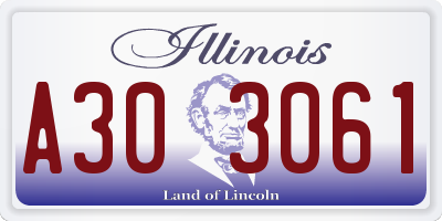 IL license plate A303061