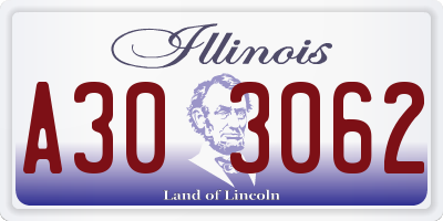 IL license plate A303062