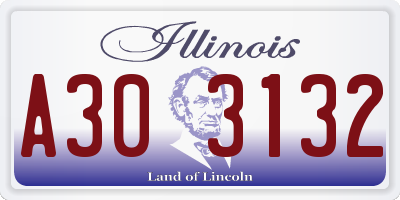 IL license plate A303132
