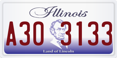 IL license plate A303133