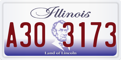 IL license plate A303173