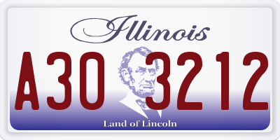 IL license plate A303212