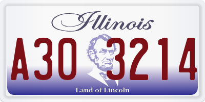 IL license plate A303214