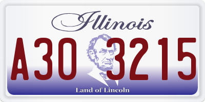 IL license plate A303215