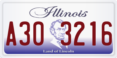IL license plate A303216