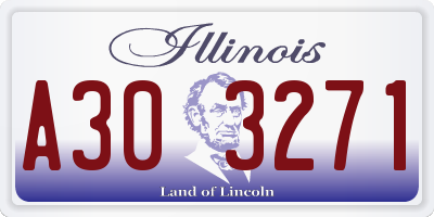 IL license plate A303271