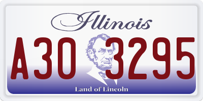 IL license plate A303295
