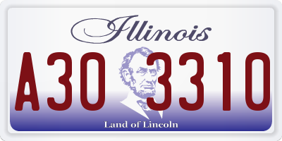 IL license plate A303310