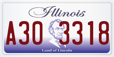 IL license plate A303318