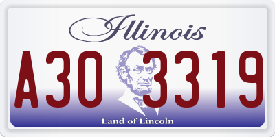 IL license plate A303319