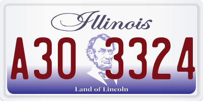 IL license plate A303324