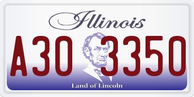 IL license plate A303350