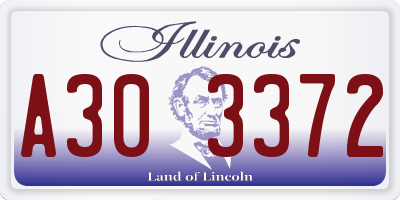 IL license plate A303372