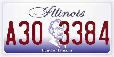 IL license plate A303384