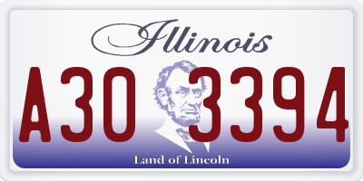 IL license plate A303394
