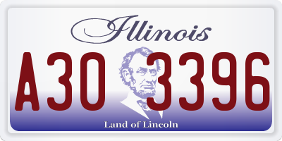 IL license plate A303396