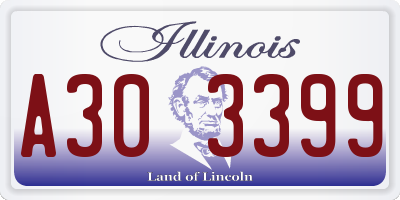IL license plate A303399