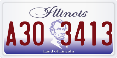 IL license plate A303413