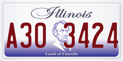 IL license plate A303424