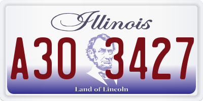 IL license plate A303427