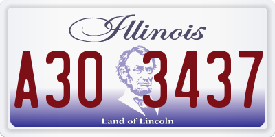 IL license plate A303437