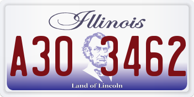 IL license plate A303462