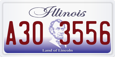 IL license plate A303556