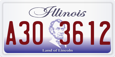 IL license plate A303612