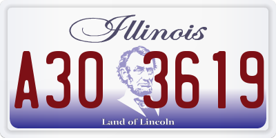 IL license plate A303619