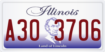 IL license plate A303706