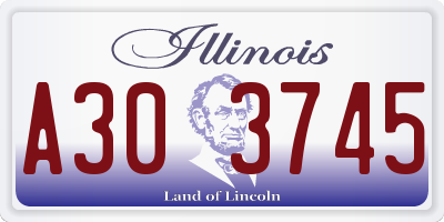IL license plate A303745