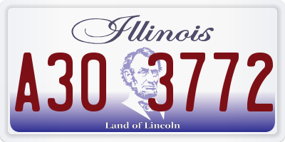 IL license plate A303772
