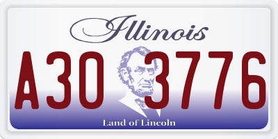 IL license plate A303776