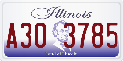 IL license plate A303785