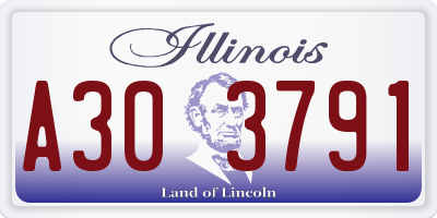 IL license plate A303791