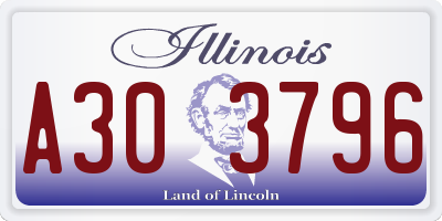 IL license plate A303796