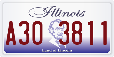 IL license plate A303811