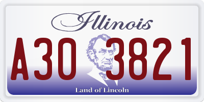 IL license plate A303821