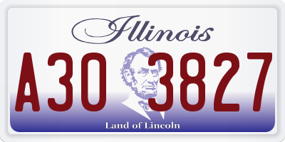 IL license plate A303827