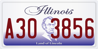 IL license plate A303856