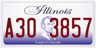 IL license plate A303857
